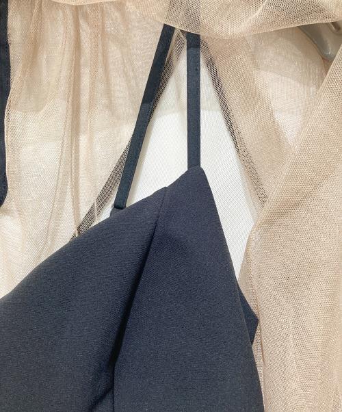Ameri（アメリ）Ameri (アメリ) MANY WAY AIRY VEIL DRESS ブラック×ベージュ サイズ:Ｌの古着・服飾アイテム