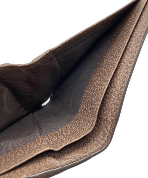 GUCCI（グッチ）GUCCI (グッチ) シェリーライン2つ折り財布 ブラウンの古着・服飾アイテム