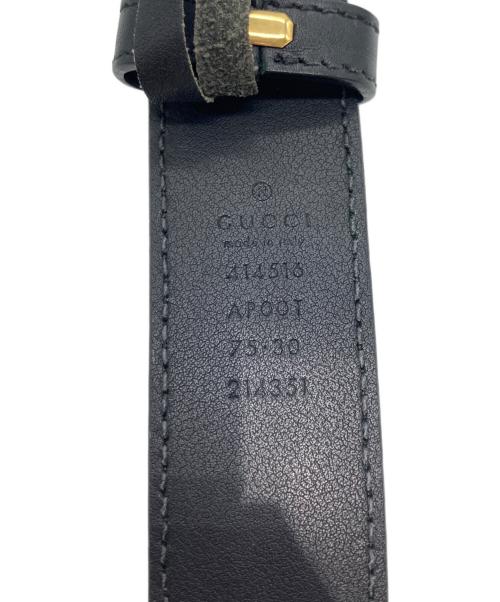 GUCCI（グッチ）GUCCI (グッチ) ダブルG スリムベルト ブラックの古着・服飾アイテム