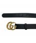 GUCCI (グッチ) ダブルG スリムベルト ブラック：15000円