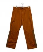 MARNIマルニ）の古着「2トーンバックヘム切替パンツ」｜オレンジ