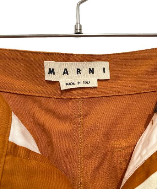 MARNI（マルニ）MARNI (マルニ) 2トーンバックヘム切替パンツ オレンジ サイズ:Mの古着・服飾アイテム