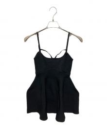 MAISON SPECIAL（メゾンスペシャル）の古着「Knit Peplum Top」｜ブラック