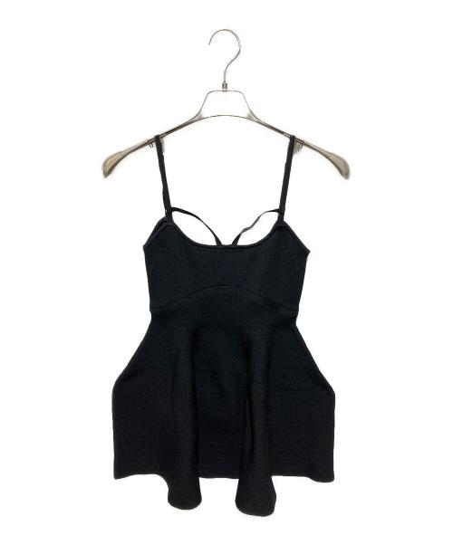 MAISON SPECIAL（メゾンスペシャル）MAISON SPECIAL (メゾンスペシャル) Knit Peplum Top ブラック サイズ:FREEの古着・服飾アイテム