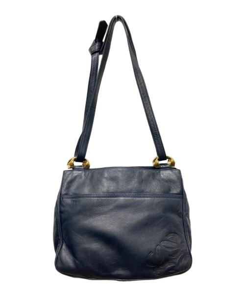 LOEWE（ロエベ）LOEWE (ロエベ) アナグラム 2WAY ショルダー トートバッグ ネイビーの古着・服飾アイテム