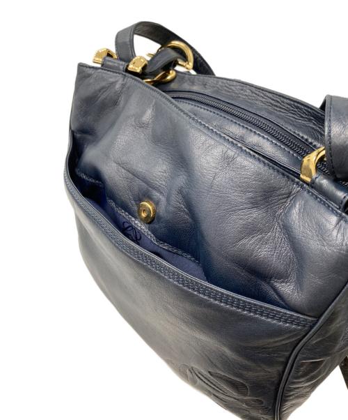 LOEWE（ロエベ）LOEWE (ロエベ) アナグラム 2WAY ショルダー トートバッグ ネイビーの古着・服飾アイテム