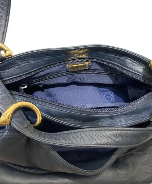 LOEWE（ロエベ）LOEWE (ロエベ) アナグラム 2WAY ショルダー トートバッグ ネイビーの古着・服飾アイテム