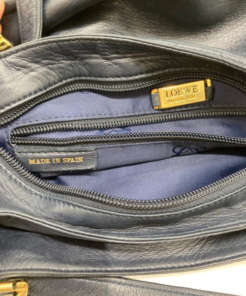 LOEWE（ロエベ）LOEWE (ロエベ) アナグラム 2WAY ショルダー トートバッグ ネイビーの古着・服飾アイテム