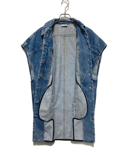 DRIES VAN NOTEN（ドリスヴァンノッテン）DRIES VAN NOTEN (ドリスヴァンノッテン) デニムベスト ブルー サイズ:36の古着・服飾アイテム