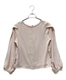 HER LIP TO（ハーリップトゥ）の古着「Slit Sleeve Blouse」｜ピンク