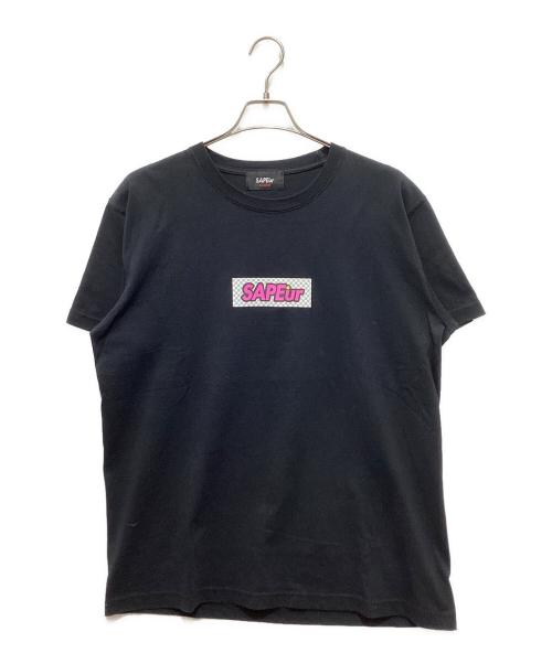 SAPEur（サプール）SAPEur (サプール) プリント Tシャツ ブラック サイズ:XLの古着・服飾アイテム
