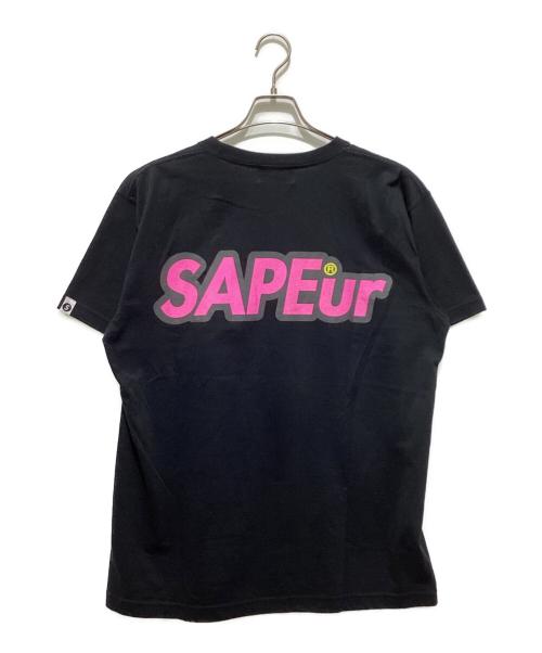 SAPEur（サプール）SAPEur (サプール) プリント Tシャツ ブラック サイズ:XLの古着・服飾アイテム