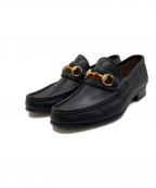 GUCCIグッチ）の古着「シェリーラインホ-スビットローファー」｜ブラウン