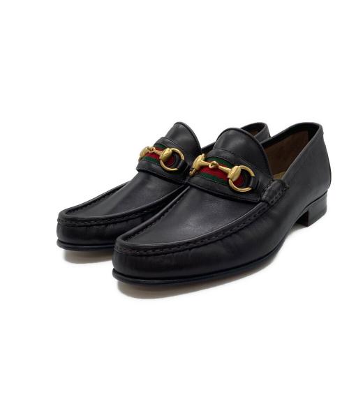 GUCCI（グッチ）GUCCI (グッチ) シェリーラインホ-スビットローファー ブラウン サイズ:25cmの古着・服飾アイテム