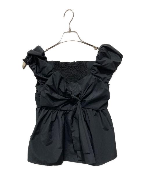 FRAY ID（フレイ アイディー）FRAY ID (フレイ アイディー) リボンディテールトップス ブラック サイズ:１の古着・服飾アイテム