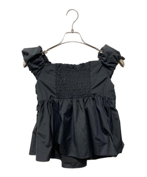 FRAY ID（フレイ アイディー）FRAY ID (フレイ アイディー) リボンディテールトップス ブラック サイズ:１の古着・服飾アイテム
