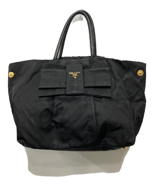 PRADA（プラダ）PRADA (プラダ) ナイロントートバッグ ブラックの古着・服飾アイテム