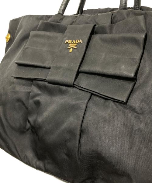 PRADA（プラダ）PRADA (プラダ) ナイロントートバッグ ブラックの古着・服飾アイテム