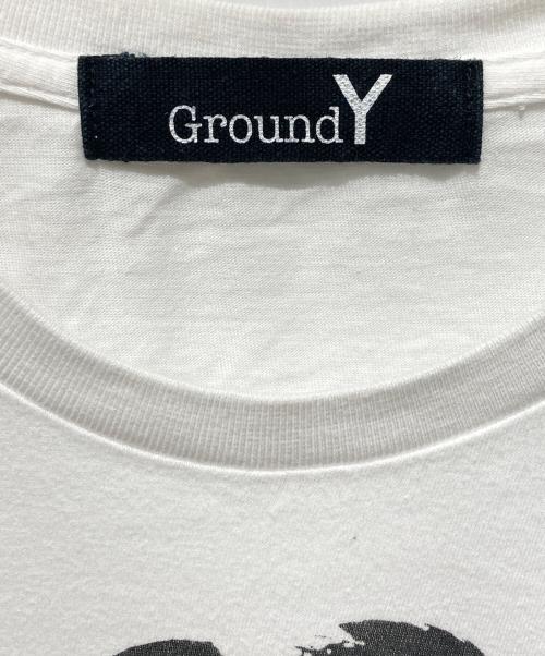 GROUND Y（グラウンドワイ）GROUND Y (グラウンドワイ) 手書きデッサン画プリントTシャツ ホワイト サイズ:3の古着・服飾アイテム