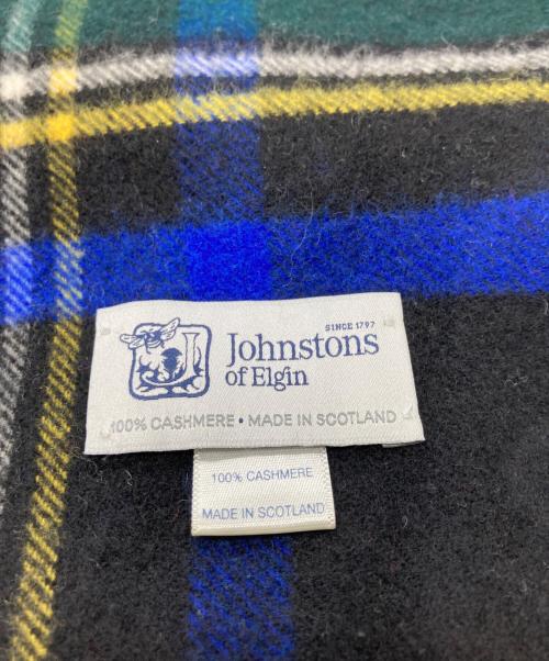 JOHNSTONS OF ELGIN（ジョンストンズオブエルガン）JOHNSTONS OF ELGIN (ジョンストンズオブエルガン) カシミヤストール レッド×ブラックの古着・服飾アイテム