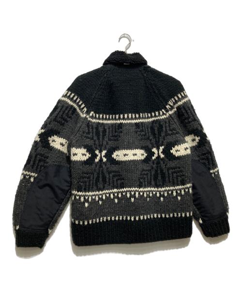 elephant TRIBAL fabrics（エレファントトライバルファブリックス）elephant TRIBAL fabrics (エレファントトライバルファブリックス) HYBRID COWICHAN BLOUSON / カウチンニット ブルゾン ブラック サイズ:FREEの古着・服飾アイテム