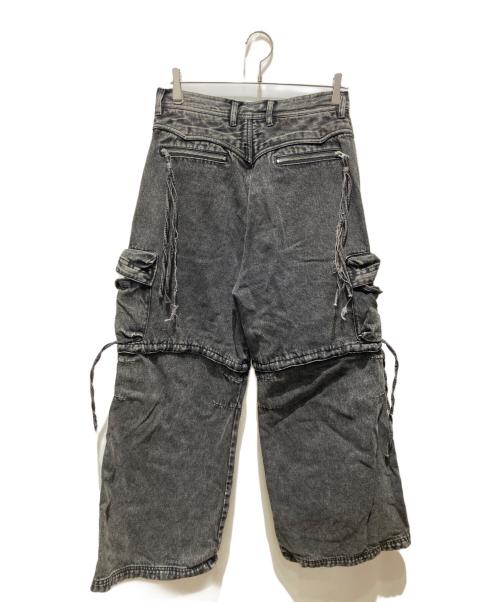 FACCIES（ファッチーズ）FACCIES (ファッチーズ) MULTI-POCKET DENIM CARGO マルチポケットデニムカーゴパンツ グレー サイズ:2の古着・服飾アイテム