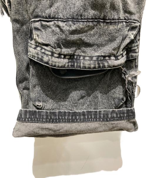 FACCIES（ファッチーズ）FACCIES (ファッチーズ) MULTI-POCKET DENIM CARGO マルチポケットデニムカーゴパンツ グレー サイズ:2の古着・服飾アイテム