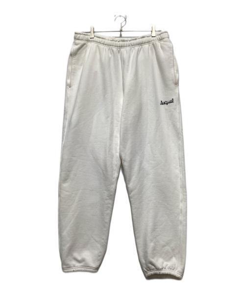 SEQUEL（シークエル）SEQUEL (シークエル) ロゴ刺繍スウェットロングパンツ ホワイト サイズ:Lの古着・服飾アイテム