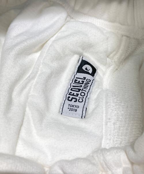 SEQUEL（シークエル）SEQUEL (シークエル) ロゴ刺繍スウェットロングパンツ ホワイト サイズ:Lの古着・服飾アイテム