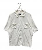 stussyステューシー）の古着「パイル地S/Sシャツ」｜ホワイト