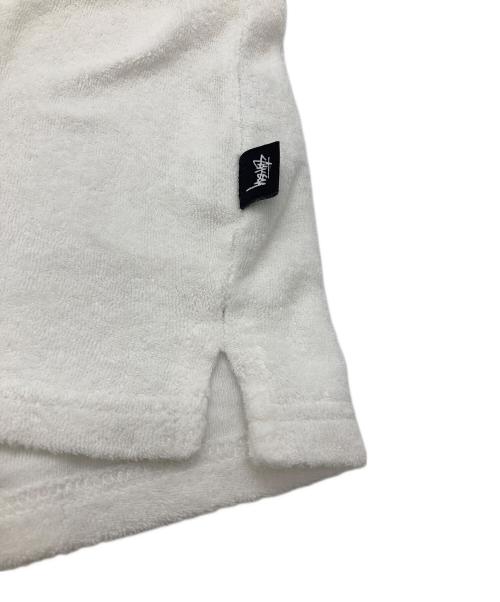 stussy（ステューシー）stussy (ステューシー) パイル地S/Sシャツ ホワイト サイズ:XLの古着・服飾アイテム