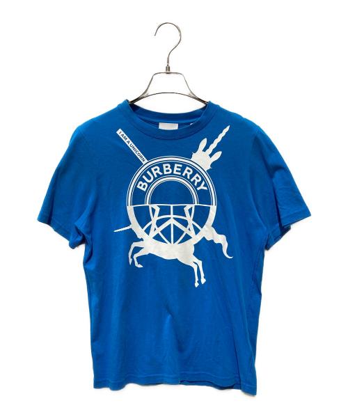 BURBERRY（バーバリー）BURBERRY (バーバリー) ロゴプリント半袖Tシャツ ブルー サイズ:SIZE 14(キッズ規格)の古着・服飾アイテム