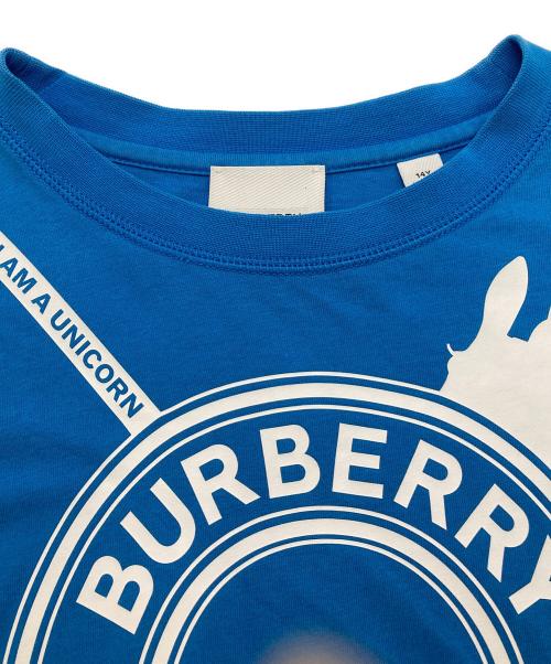 BURBERRY（バーバリー）BURBERRY (バーバリー) ロゴプリント半袖Tシャツ ブルー サイズ:SIZE 14(キッズ規格)の古着・服飾アイテム