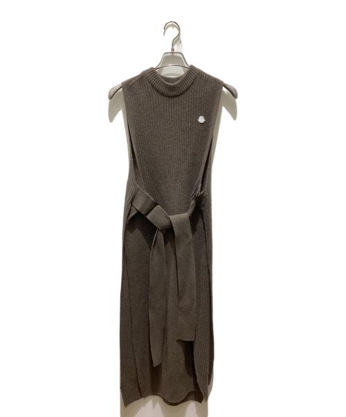 MONCLER（モンクレール）MONCLER (モンクレール) HYKE (ハイク) ノースリーブニットワンピース ブラウン サイズ:XXSの古着・服飾アイテム