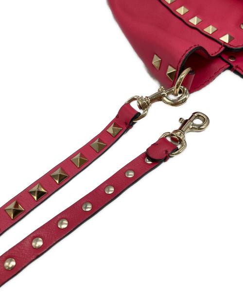 VALENTINO GARAVANI（ヴァレンティノ・ガラヴァーニ）VALENTINO GARAVANI (ヴァレンティノ・ガラヴァーニ) ロックスタッズ2WAYミニショルダーバッグ ピンクの古着・服飾アイテム