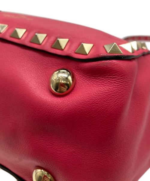 VALENTINO GARAVANI（ヴァレンティノ・ガラヴァーニ）VALENTINO GARAVANI (ヴァレンティノ・ガラヴァーニ) ロックスタッズ2WAYミニショルダーバッグ ピンクの古着・服飾アイテム