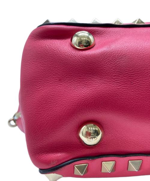 VALENTINO GARAVANI（ヴァレンティノ・ガラヴァーニ）VALENTINO GARAVANI (ヴァレンティノ・ガラヴァーニ) ロックスタッズ2WAYミニショルダーバッグ ピンクの古着・服飾アイテム