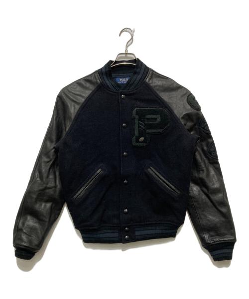 POLO RALPH LAUREN（ポロ・ラルフローレン）POLO RALPH LAUREN (ポロ・ラルフローレン) レザースリーブスタジャン ブラック サイズ:Sの古着・服飾アイテム