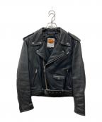 HARLEY-DAVIDSONハーレーダビッドソン）の古着「ダブルライダースジャケット」｜ブラック