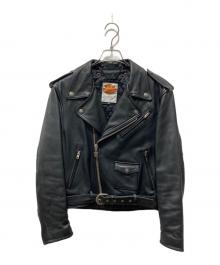 HARLEY-DAVIDSON（ハーレーダビッドソン）の古着「ダブルライダースジャケット」｜ブラック
