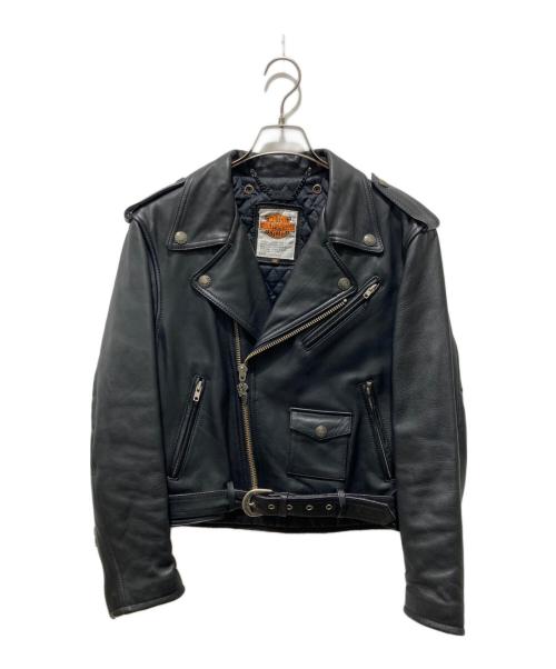 HARLEY-DAVIDSON（ハーレーダビッドソン）HARLEY-DAVIDSON (ハーレーダビッドソン) ダブルライダースジャケット ブラック サイズ:36の古着・服飾アイテム