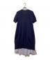 sacai（サカイ）の古着「プリーツレイヤードニットS/Sワンピース」｜ネイビー