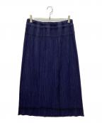 PLEATS PLEASEプリーツプリーズ）の古着「プリーツスカート」｜ブルー