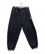 NIKE×stussyナイキ×ステューシー）の古着「Washed Fleece Pant ウォッシュドフリーススウェットパンツ」｜ブラック