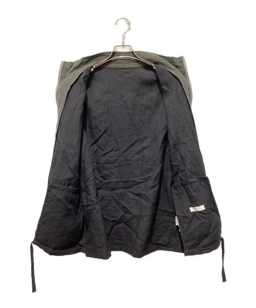 confect（コンフェクト）CONFECT (コンフェクト) リネン和紙 ジップベスト ブラック サイズ:3の古着・服飾アイテム