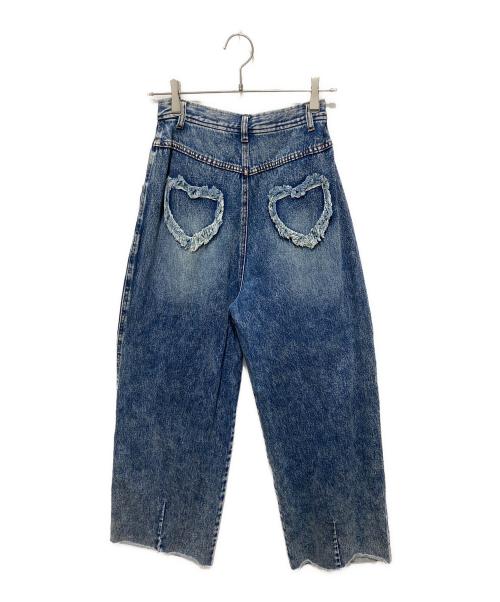 Ameri（アメリ）Ameri (アメリ) HEART PATCH DAMAGE DENIM PANTS ブルー サイズ:25の古着・服飾アイテム