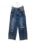 Ameri（アメリ）の古着「HEART PATCH DAMAGE DENIM PANTS」｜ブルー