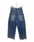 Ameri (アメリ) HEART PATCH DAMAGE DENIM PANTS ブルー サイズ:25：10000円