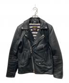 VANSON×EDIFICEバンソン×エディフィス）の古着「別注C2ライダースジャケット」｜ブラック