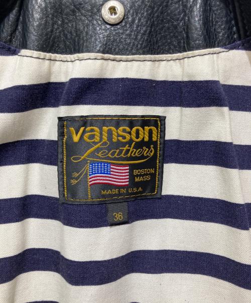 VANSON（バンソン）VANSON (バンソン) EDIFICE (エディフィス) 別注C2ライダースジャケット ブラック サイズ:36の古着・服飾アイテム